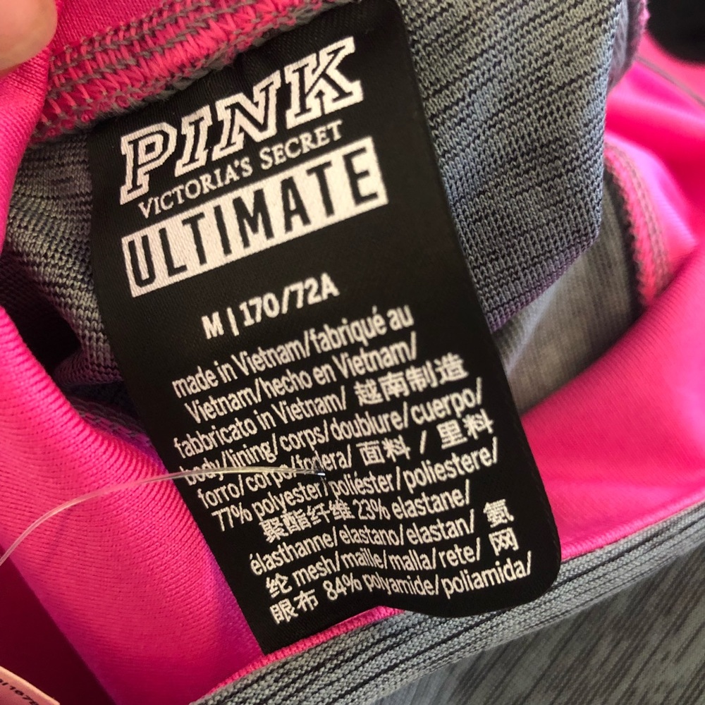 VS Pink Ultimate High Waist Mesh Legging Gray - Picture 4 of 5